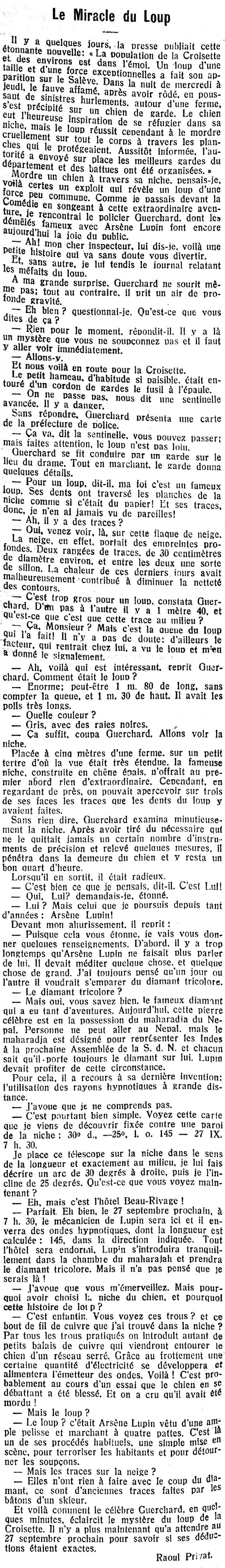 Le Miracle du Loup